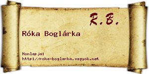 Róka Boglárka névjegykártya